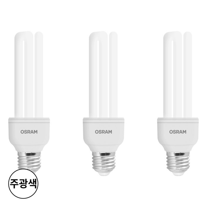 [묶음] 오스람 삼파장전구 EL램프 20W 주광색, 3개