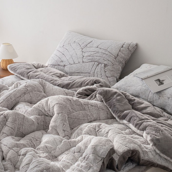 도르리 슈가 15mm 장모 극세사 겨울 차렵이불 침구세트