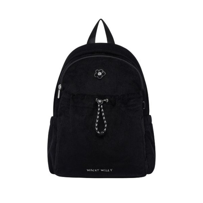 와키윌리 WACKY WILLY 우먼스 릴리 와펜 코듀로이 백팩 블랙 매장정품 225520