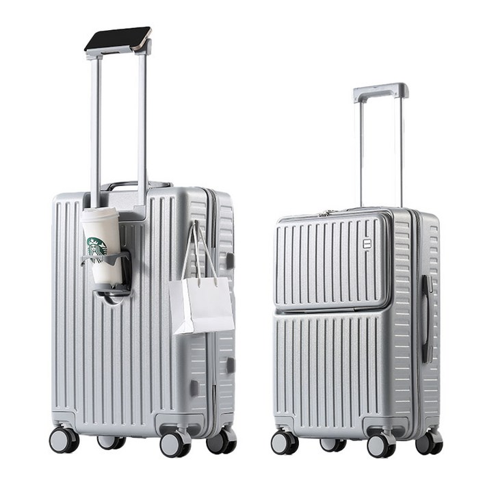 [3년AS] 프론트 오픈 하드 캐리어 다기능 여행가방 남녀공용