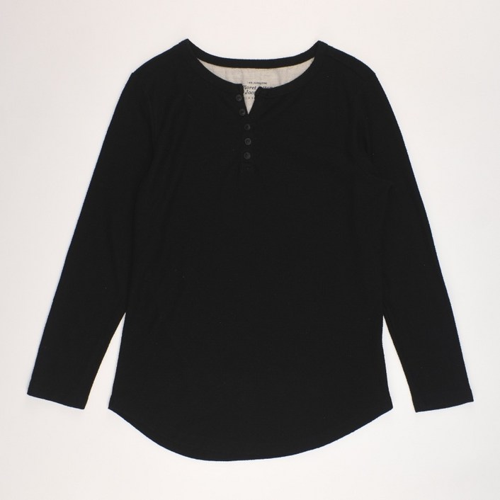 빈티지컴퍼니 지오송지오 블랙 폴리 플로릿헨리넥 긴팔티셔츠 85 여성