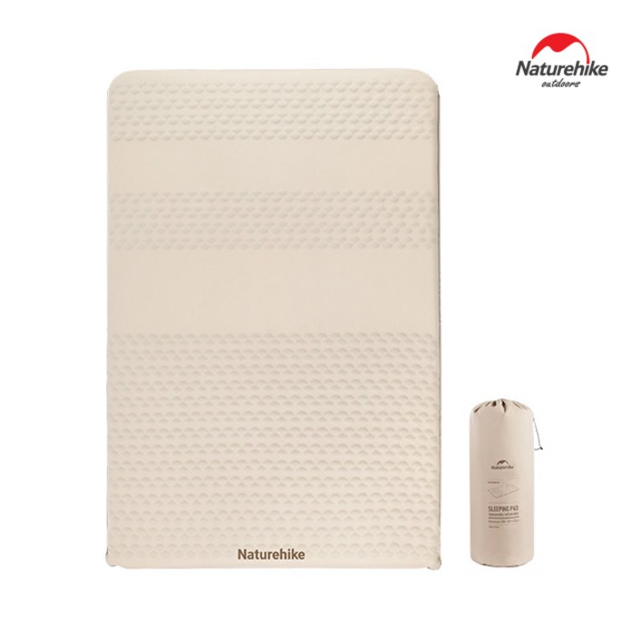 네이처하이크 C6.5 페더본 자충 매트 더블 200X132CM 차박 매트 캠핑 에어, 베이지