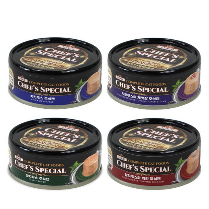 런치 셰프스페셜 주식캔 80g 고양이습식사료  선택