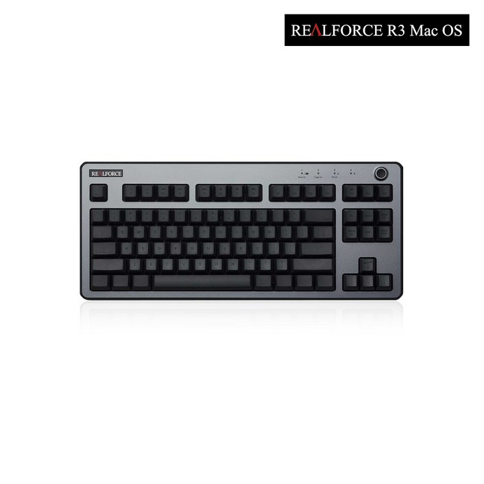 리얼포스 R3 MAC OS 전용 블랙 국내배송 APC 저소음 텐키리스 토프레 무접점 키보드 균등 키압 45g, 텐키리스, 블랙, REALFORCE R3
