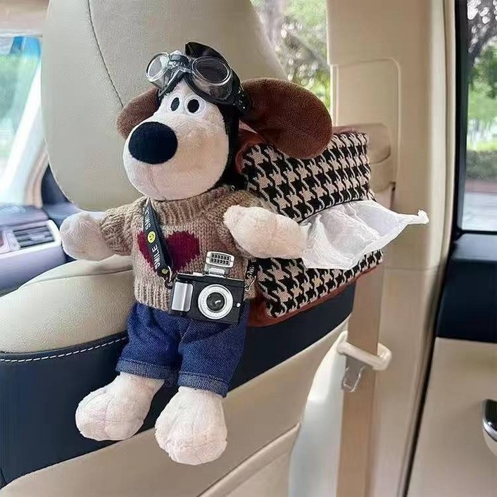 자동차티슈케이스, 자동차티슈정리, 강아지사이즈20cm*7cm, 티슈케이스사이즈25cm5cm