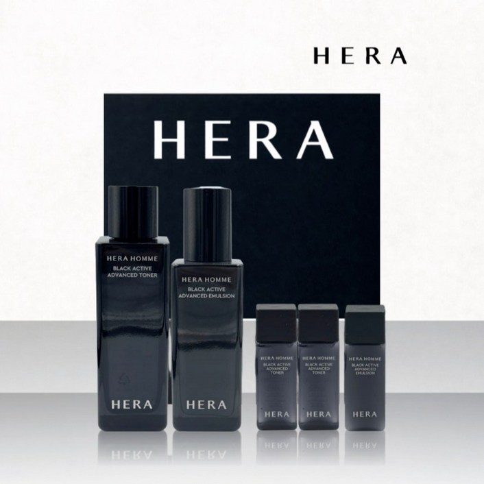 헤라 옴므 블랙 액티브 2종 세트 남성 스킨 로션 남친 선물