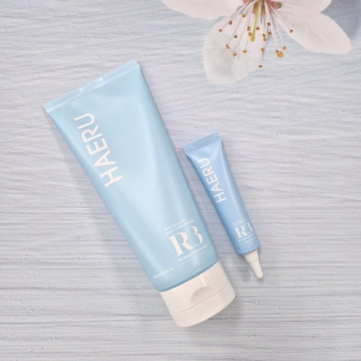 하에루 리즈 R3 노워시트리트먼트 LPP 나노단백질복구 손상모헤어크림200ml -미니포함