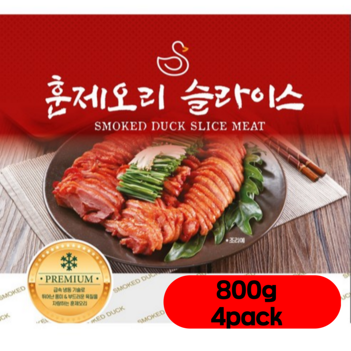 대영 삼아 냉동 훈제오리 슬라이스 800g 증정  허니머스타드 12g, 800g, 800g, 4개