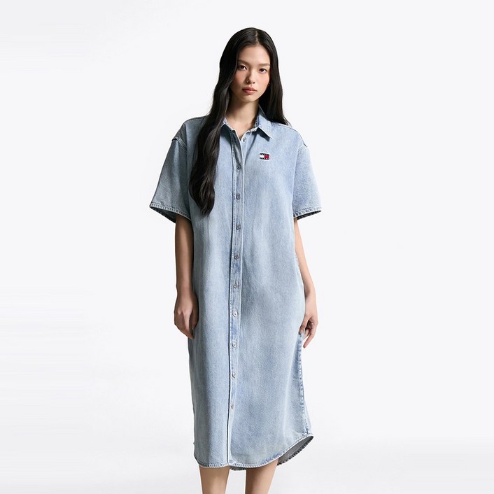 타미힐피거 데님 셔츠 원피스 T32F6NOP01TWT21AB