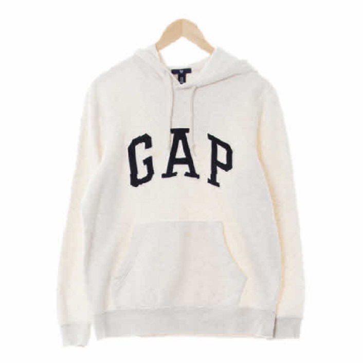 갭 9597 gap 아이보리 면혼방 로고후드티 [XS]