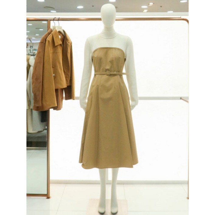 벨티드 니트패치 롱 원피스C234MSE032베이지DG 381995