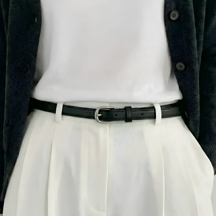 한솔템 은장 무광 여성 벨트 허리띠