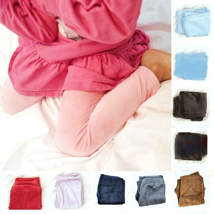 (미국수출원단) MSF 유아 레깅스 100-125 남아 여아 벨벳 골지 코듀로이 밍크