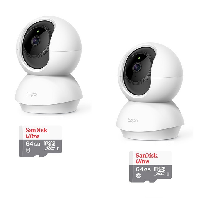 11 총2대 티피링크TC71 300만화소 360도회전 실내무선카메라 홈CCTV 야간흑백전환, 선택3 Tapo TC71메모리카드64G2대, 2개 11 총2대 티피링크TC71 300만화소 360도회전 실내무선카메라 홈CCTV 야간흑백전환, 선택3 Tapo TC71메모리카드64G2대, 2개