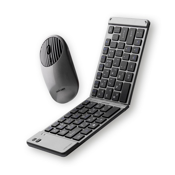 유니콘 C타입 충전 2.4G 블루투스 휴대용 키보드  마우스 세트