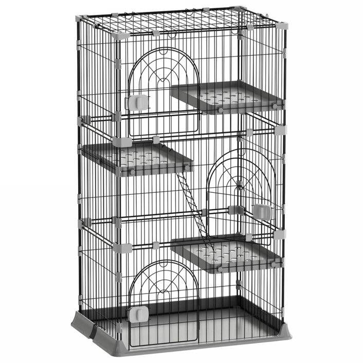 Homall 반려동물 케이지 고양이 철장 대형 캣타워, 1개, 블랙