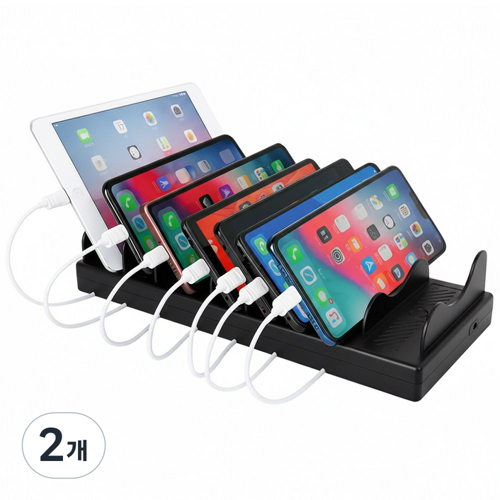 팝폰 7포트 확장가능 테이블오더 타워형 업소용 초고속 멀티충전기 TC71