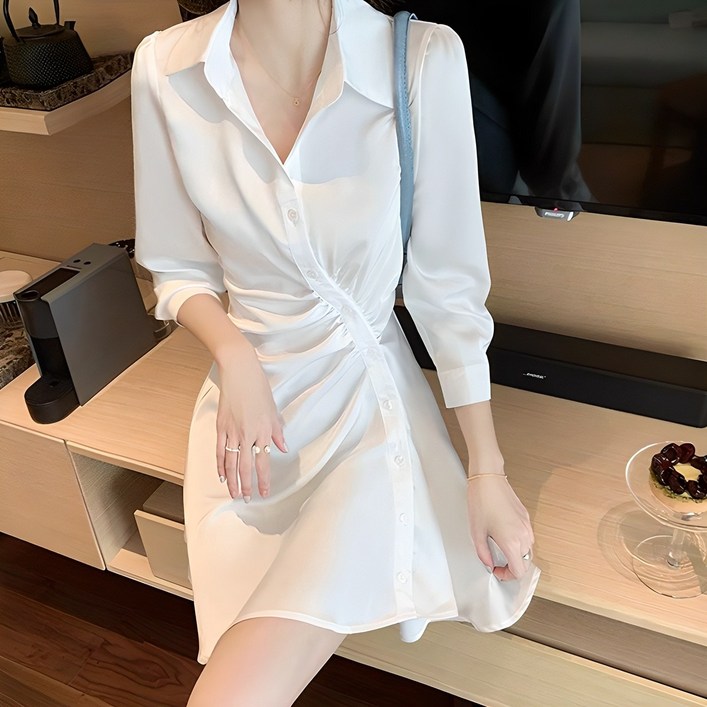 포플러앤씨 여성용 퓨리브 카라 언발 원피스 포플러앤씨 여성용 퓨리브 카라 언발 원피스