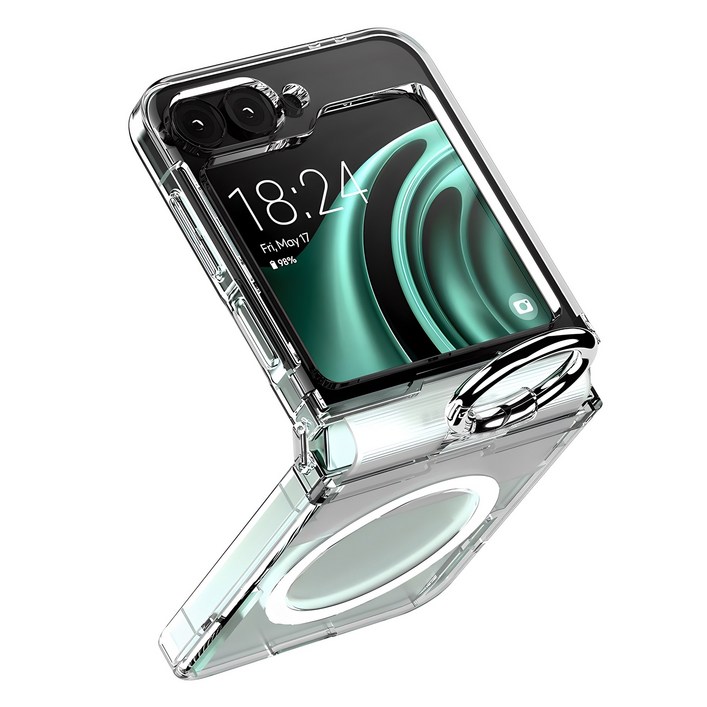 구스페리 맥세이프 투명 링 힌지보호 휴대폰 케이스