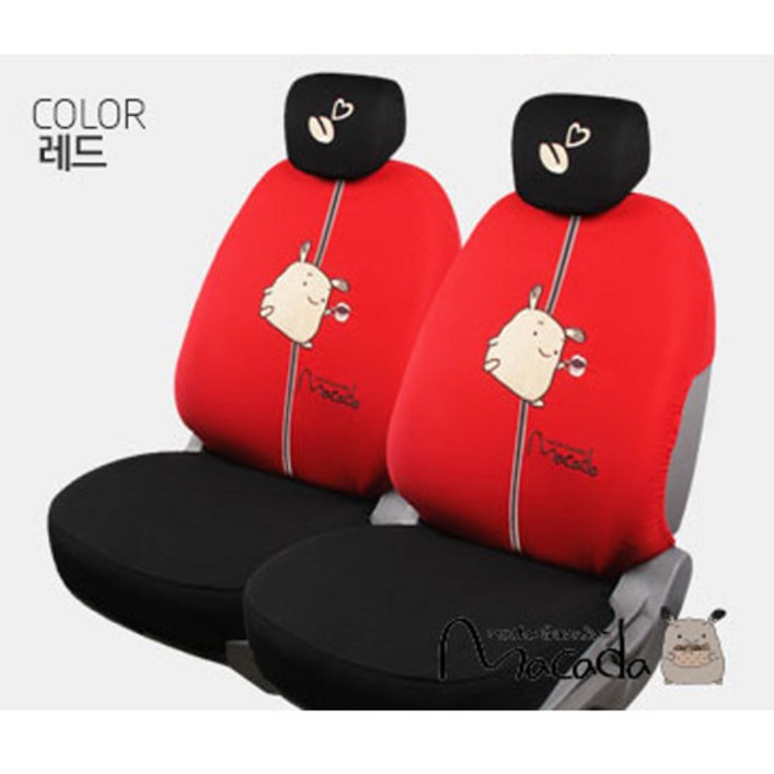 마카다 차량용 패션시트 FREE, 레드, 2개 마카다 차량용 패션시트 FREE, 레드, 2개