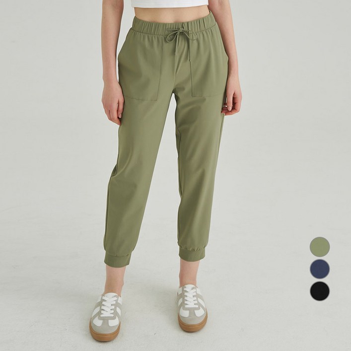 ELLE PARIS 여성 쿨터치 링클프리 스트레치 조거 팬츠