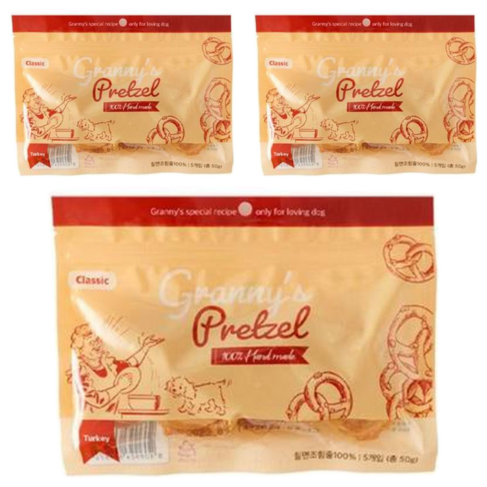 펫프렌즈 강아지 그래니스 독 터키츄 프레즐 5p