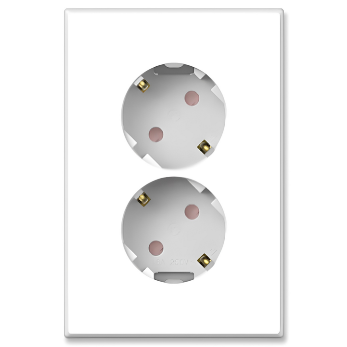 Ti1 접지 45도 2구 콘센트