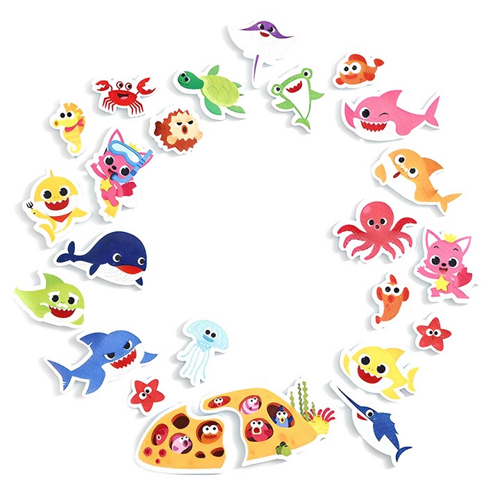 핑크퐁 목욕놀이 스티커 아기상어