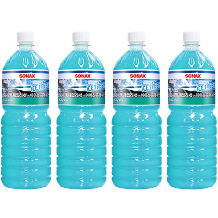 소낙스 데일리뷰 아이스프레쉬 워셔액, 1.8L, 4개