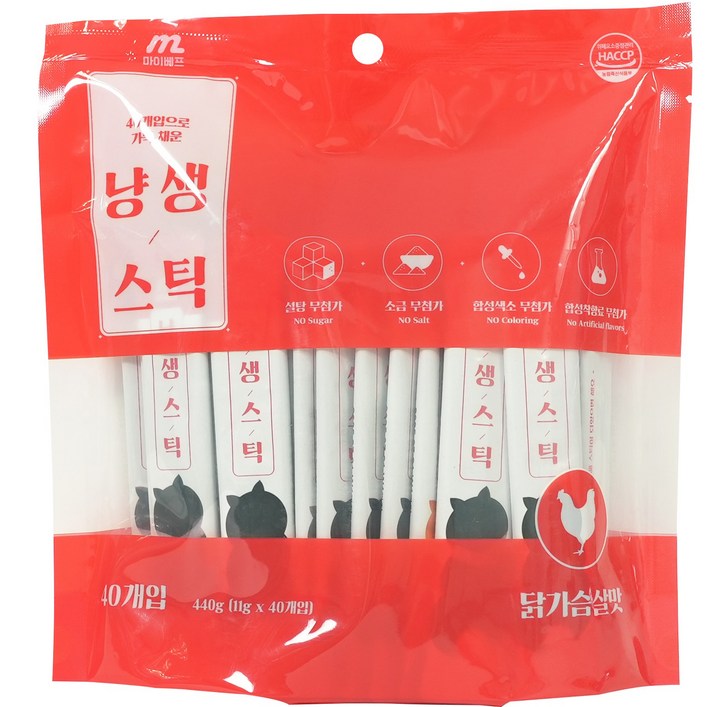 마이베프 고양이 냥생스틱 짜먹이는 간식 40p