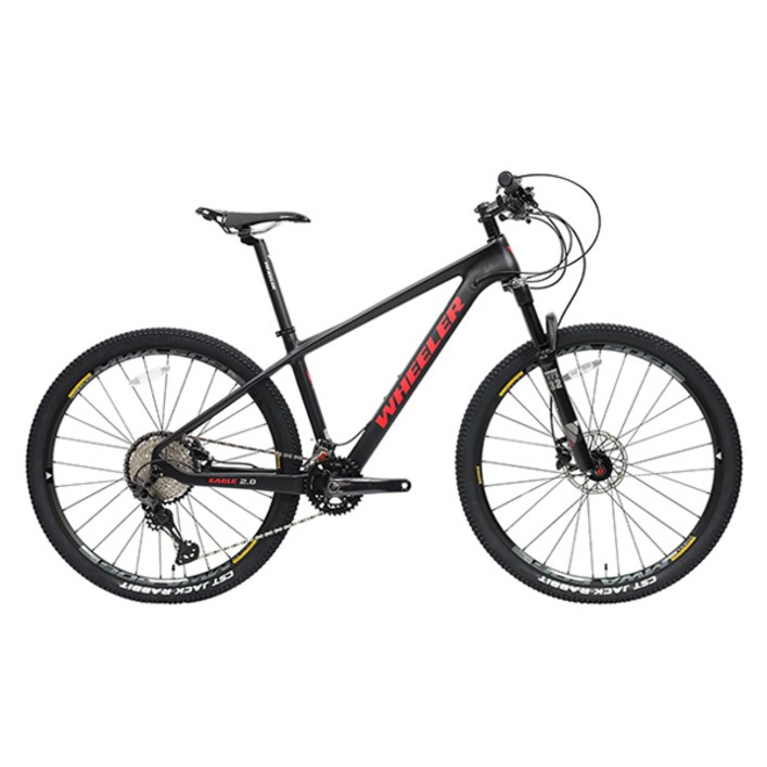 훨러 이글2.0 시마노XT 24단 27.5 카본 15.5 산악 MTB 자전거 미조립배송, BLACK RED, 170cm, 1개