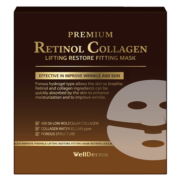 웰더마 레티놀콜라겐 리프팅 피팅 마스크팩, 4개입, 1개