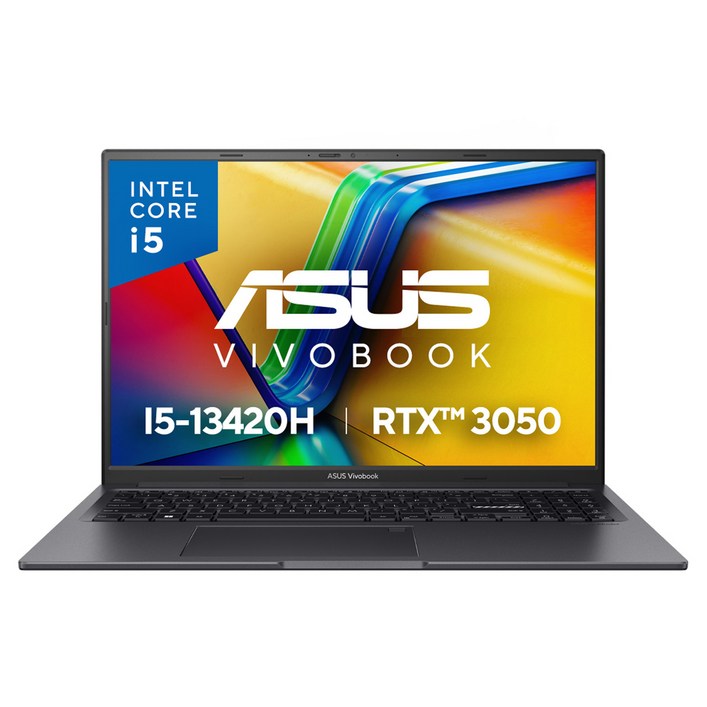 에이수스 2025 비보북 16X 코어i5 인텔 13세대 지포스 RTX 3050, 인디 블랙, 512GB, 16GB, Free DOS, K3605VCRP402