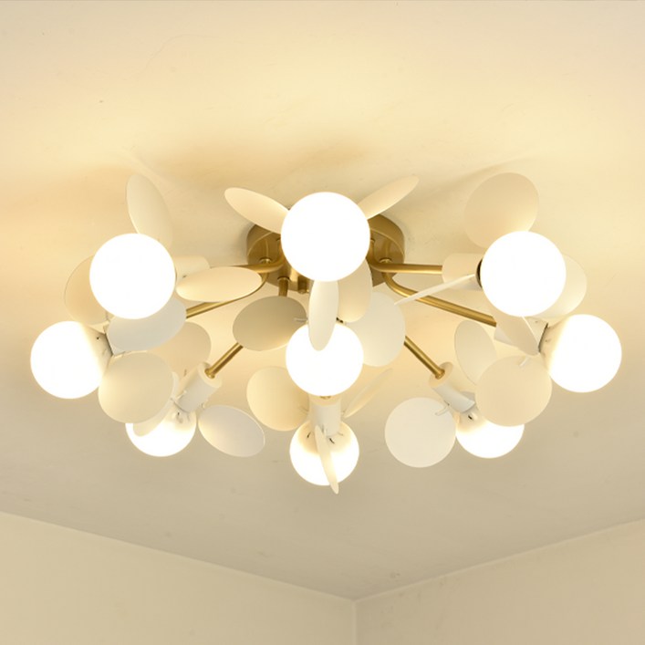 릴리스 9등 인테리어 거실 직부등, 골드  화이트