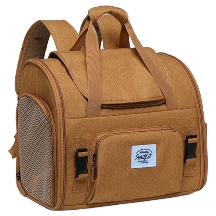 스페이스캣 반려동물 3면통풍 가로백팩형 이동가방