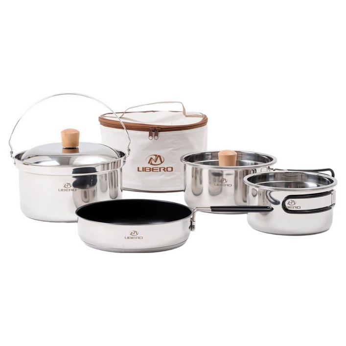 LIBERO 웜벳 스텐 코펠 56인용 세트