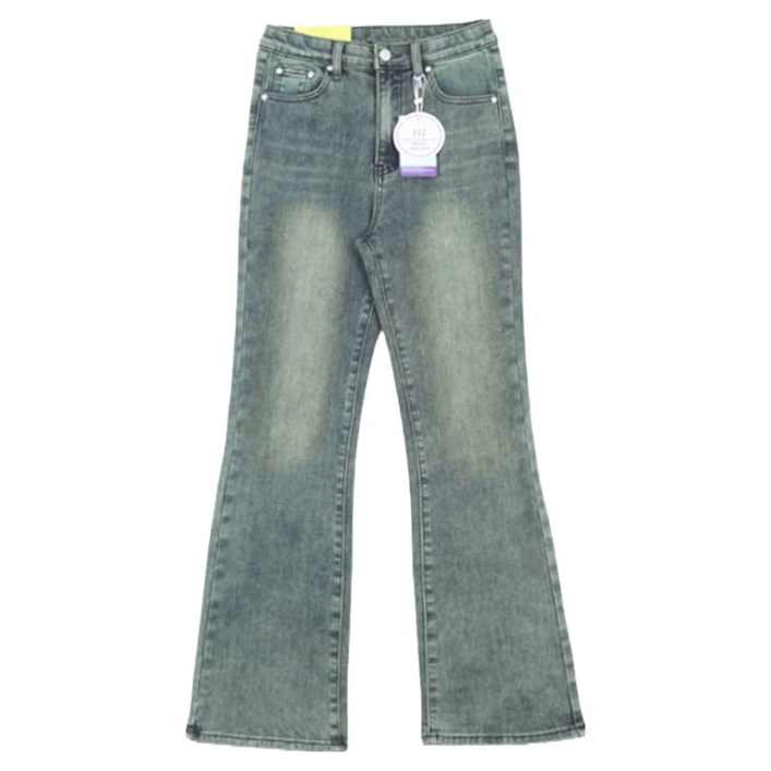 플랜데이 여성용 숏미디움롱 기장 기모원단 폴랑 빈티지 슬림 부츠컷 데님팬츠