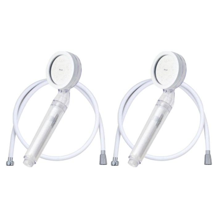 듀벨 샤워애 와이즈 샤워기  샤워호스 2m, 2개, 화이트