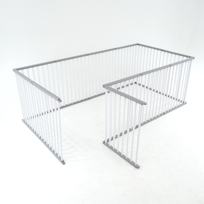 독톡 강아지 울타리 펜스 ABS 60cm 12p, 상하단그레이, 파이프화이트