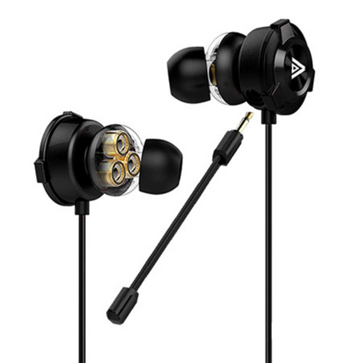 사운드판다 트리플 드라이버 게이밍 이어폰  Y잭, SPEG9 Plus, BLACK