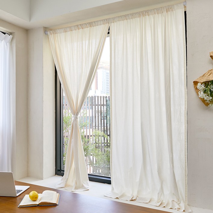 바자르 모로코 광목 가리개 커튼