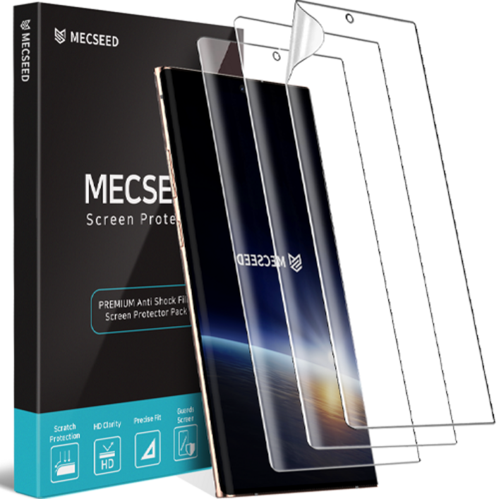 MECSEED 6DNF 풀커버 자가복원 강화 하이브리드 유리하드코팅 액정보호필름, 1개