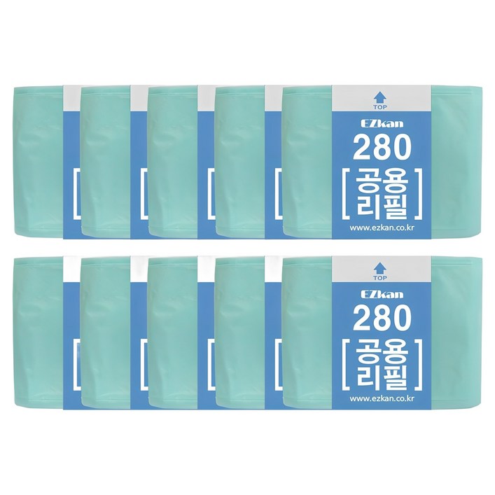 이지캔 매직 공용 리필 280 기저귀쓰레기봉투, 10개, 27L
