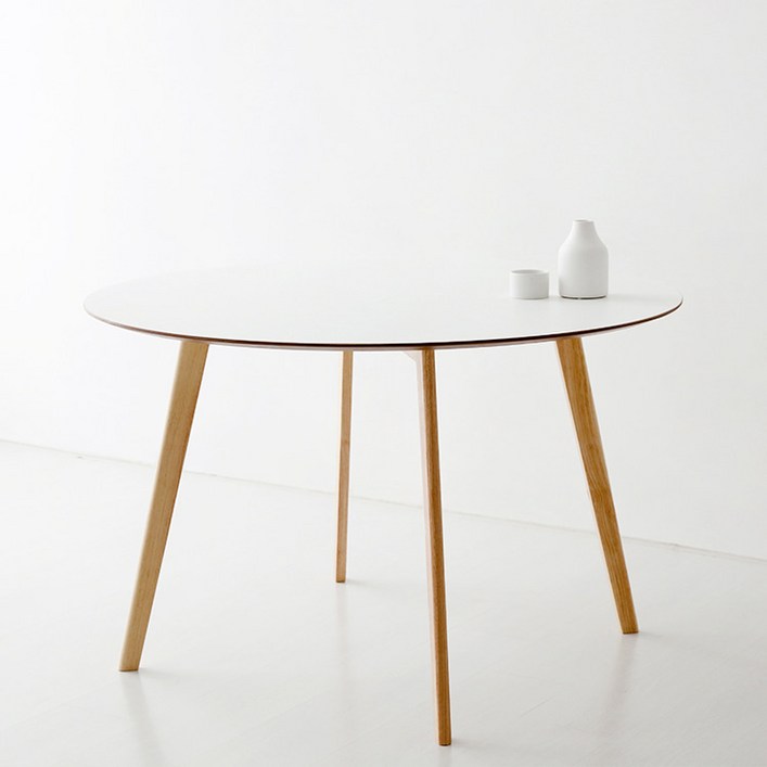 마켓비 RAMIRA 원형 테이블 D120 고무나무 방문설치