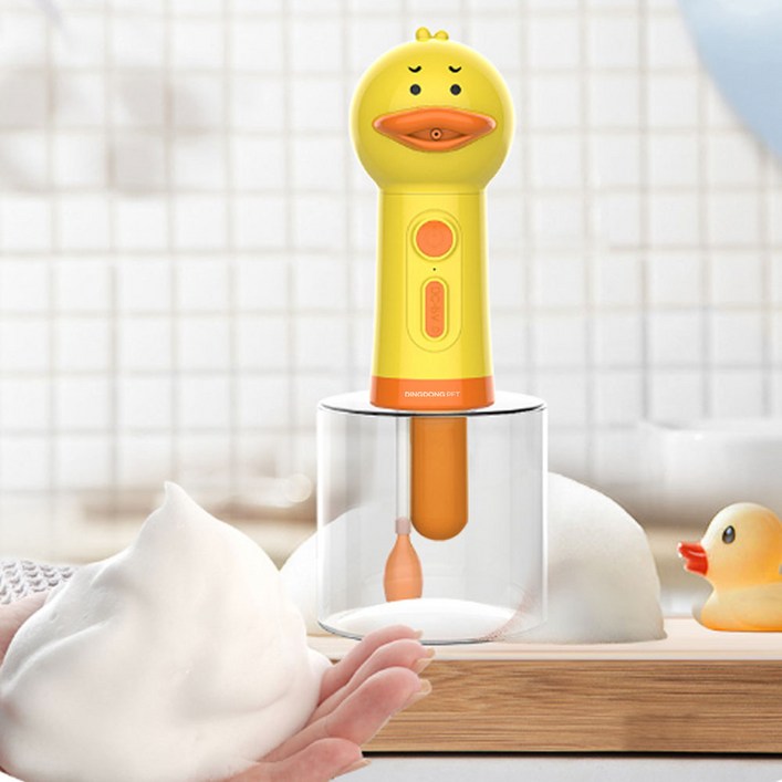 딩동펫 반려동물 프리미엄 목욕 오리 자동거품기