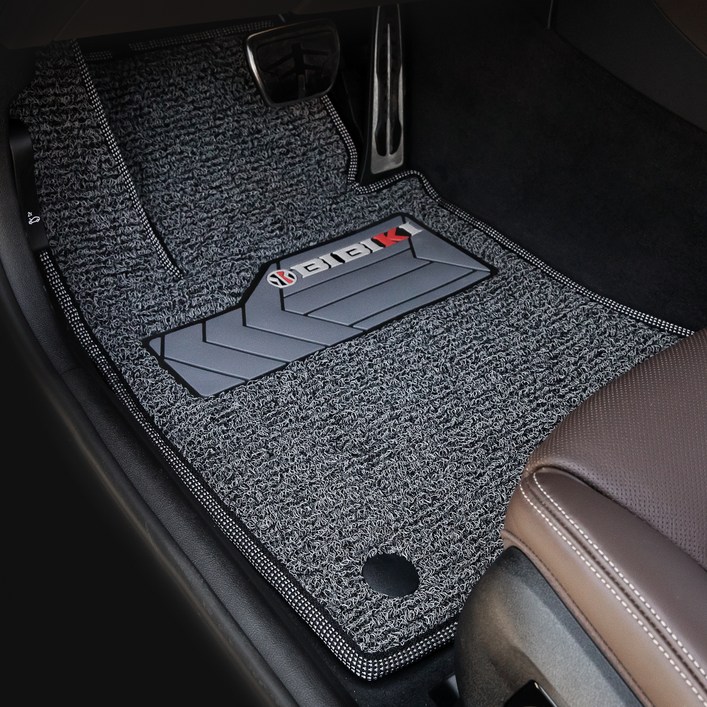 비비키 확장형 발판 코일카매트 1열  2열 세트, BMW X4 G02 2018년, 그레이