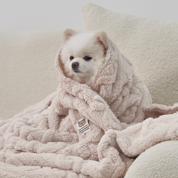 도그아이 반려동물 펫 꽈배기 담요