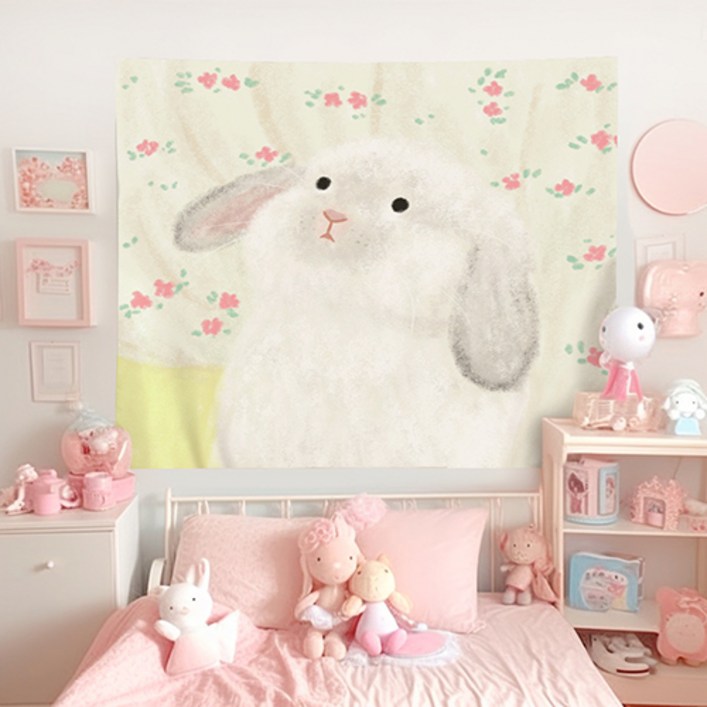 홈플로우 몽글몽글 감성 동물 홈인테리어 태피스트리