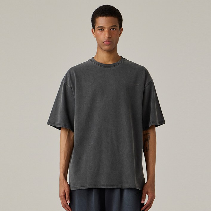 어반에이지 남녀공용 컨트롤 타워 피그먼트 오버 통기성 반팔 티셔츠