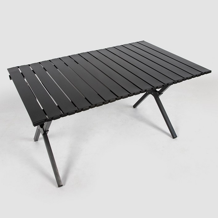 캠프빌리지 캠핑 다용도 경량 에그롤 테이블, 전용 보관가방, 블랙